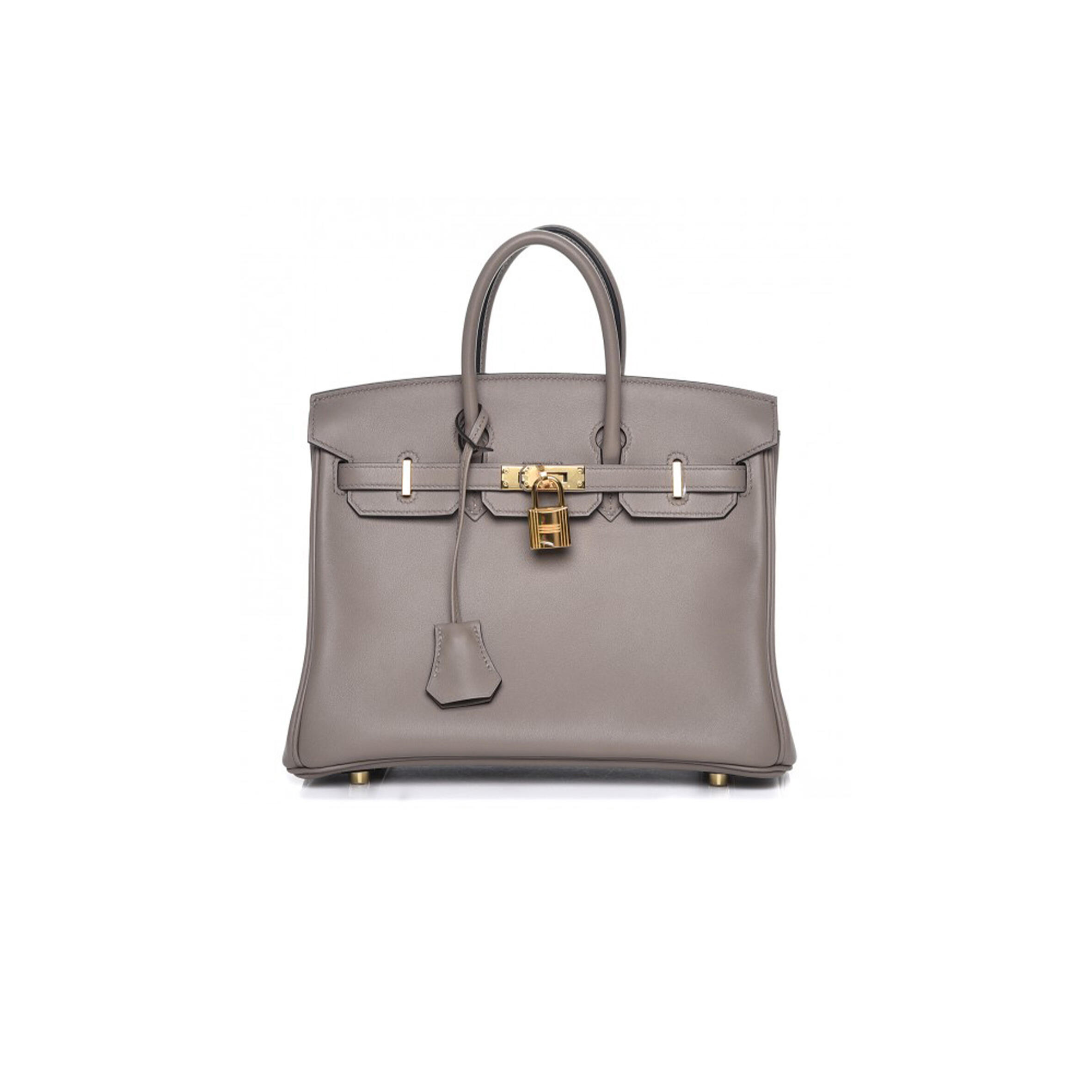 H**me5 BIRKIN 25 SWIFT ASPHALT GREY GOLD BUCKLE BAG H049362CK03 (25*20*13cm) Master Quality